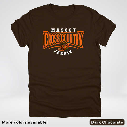 Custom Mascot & Name – Orange Design – Cross Country 12 - T-Shirt