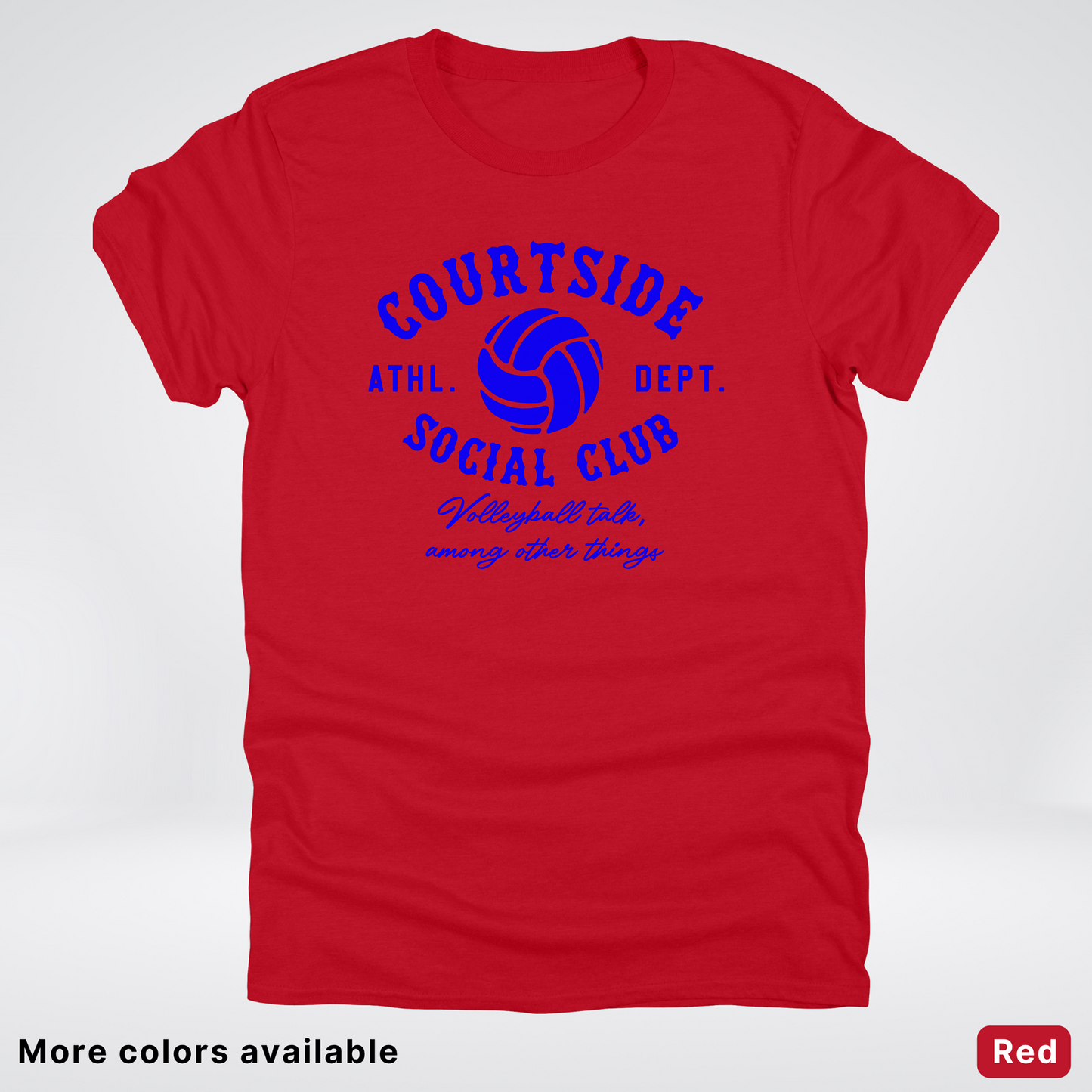 Courtside Social Club – Blue Design – Volleyball T-Shirt