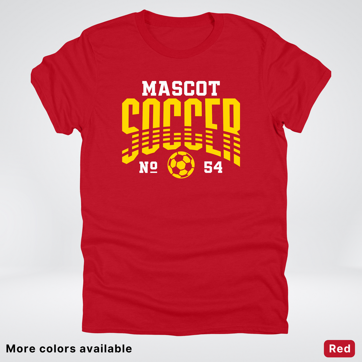 Custom Mascot & Number – Gold Design 04 - Soccer T-Shirt