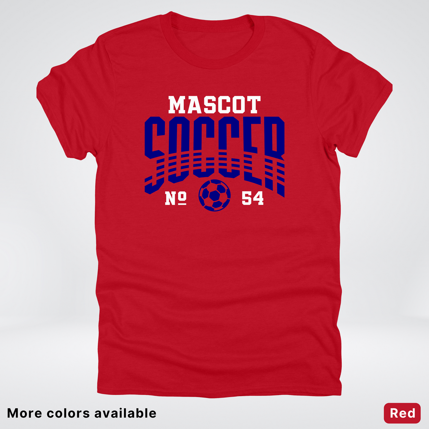 Custom Mascot & Number – Navy Design 09 - Soccer T-Shirt