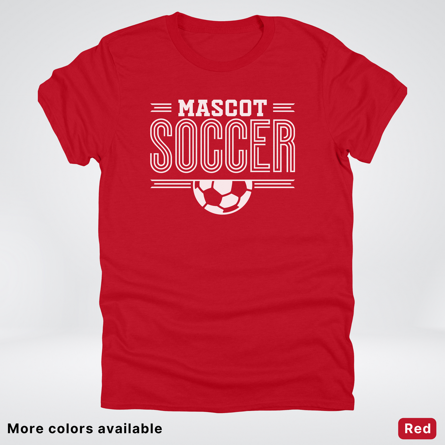 Custom Mascot – White Design 13 - Soccer T-Shirt