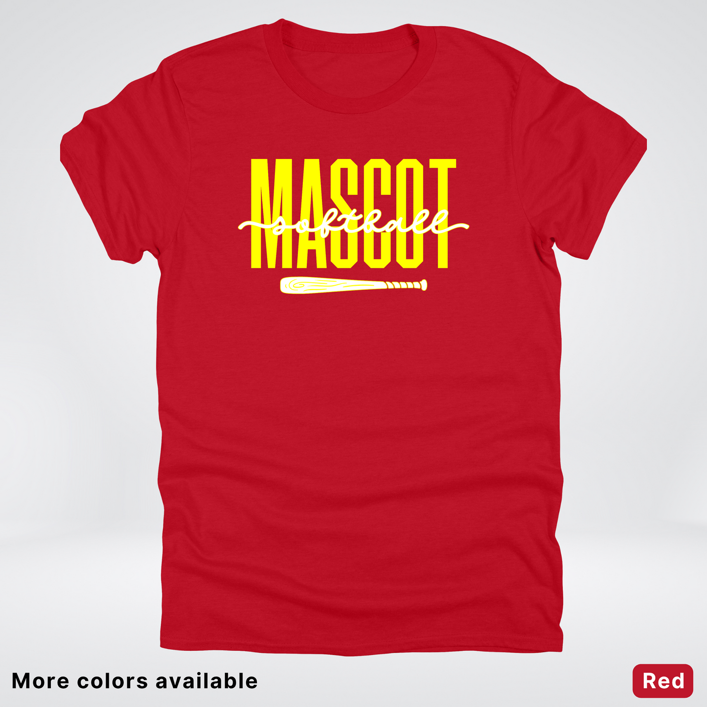 Custom Mascot – Yellow - Softball Design 32 T-Shirt