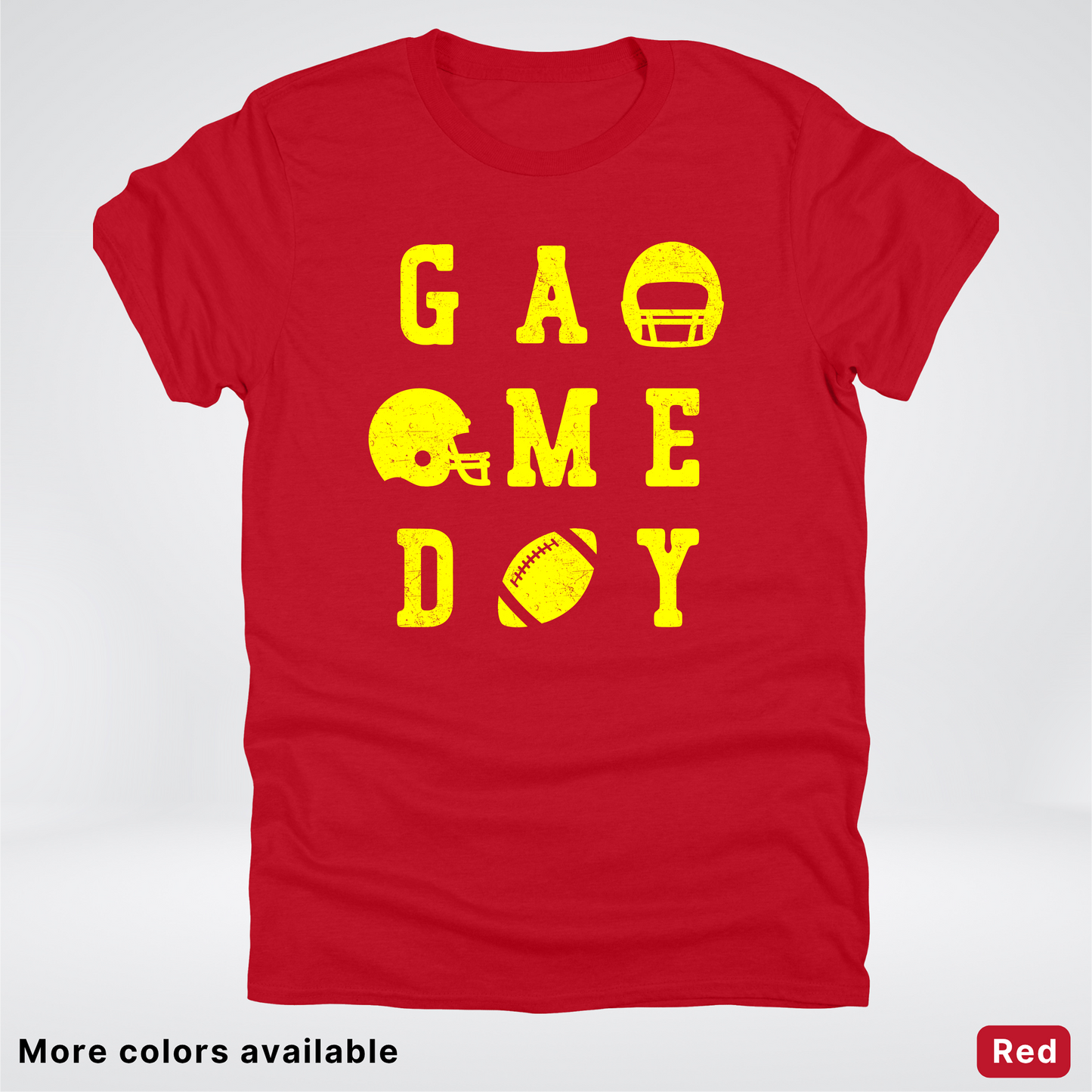 Game Day Football 3 x 3 - Yellow Design - T-Shirt