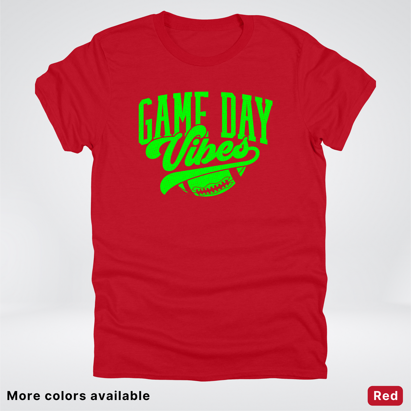 Game Day Vibes - Green Design - Football - T-Shirt