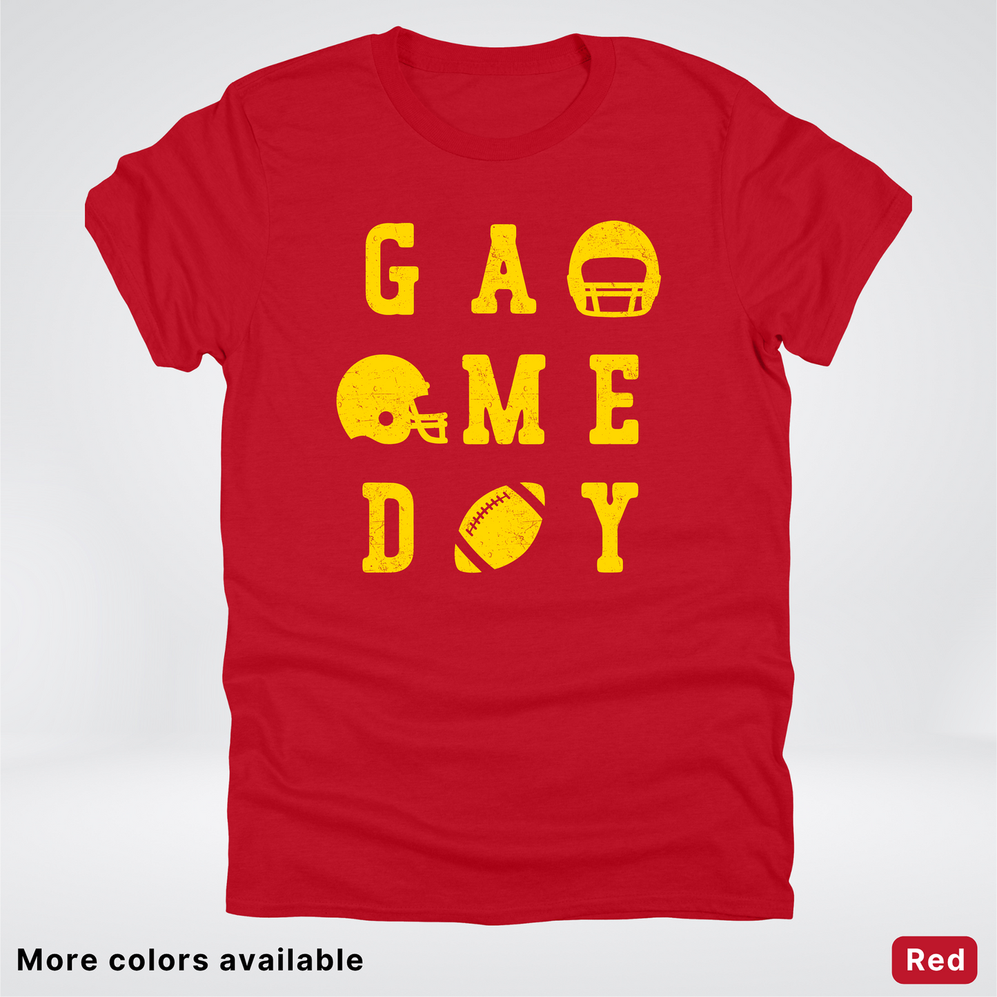 Game Day Football 3 x 3 - Gold Design - T-Shirt