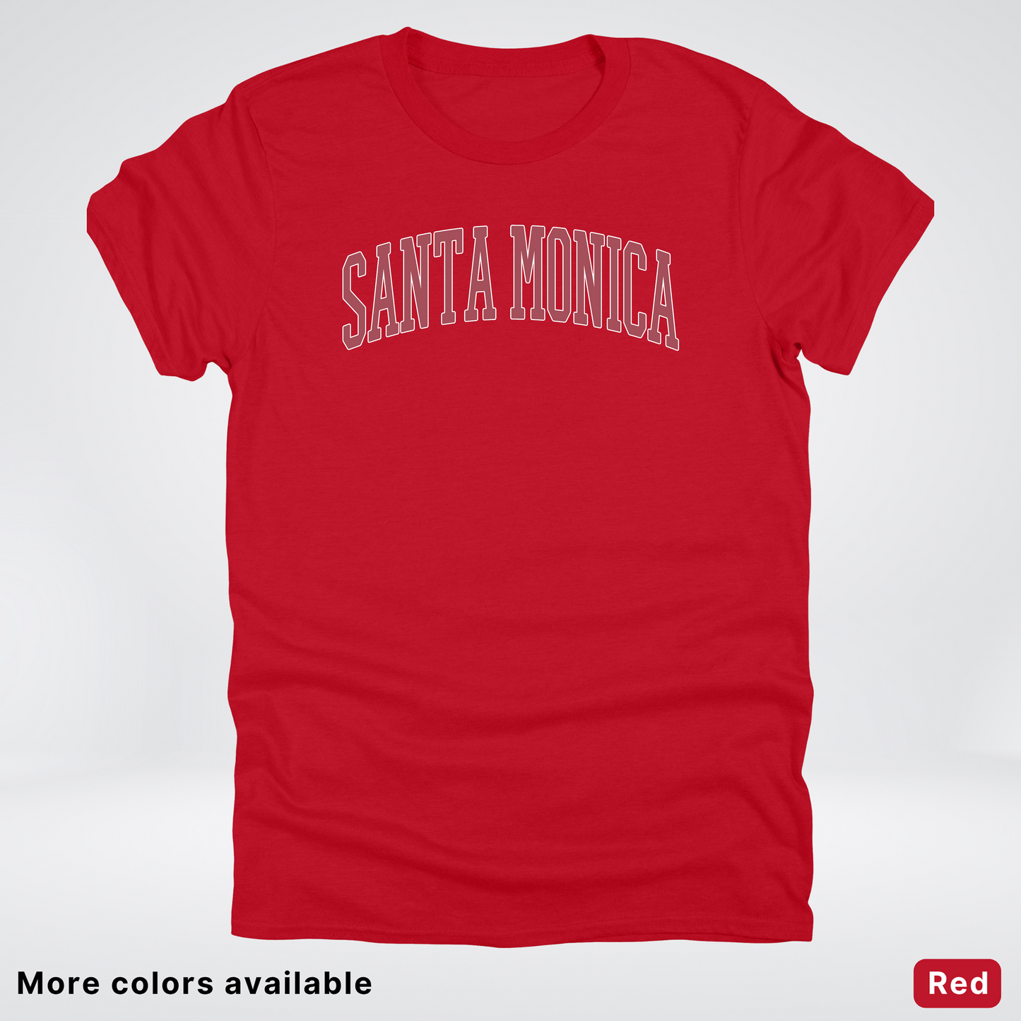 Santa Monica Destination - Red Design - T-Shirt