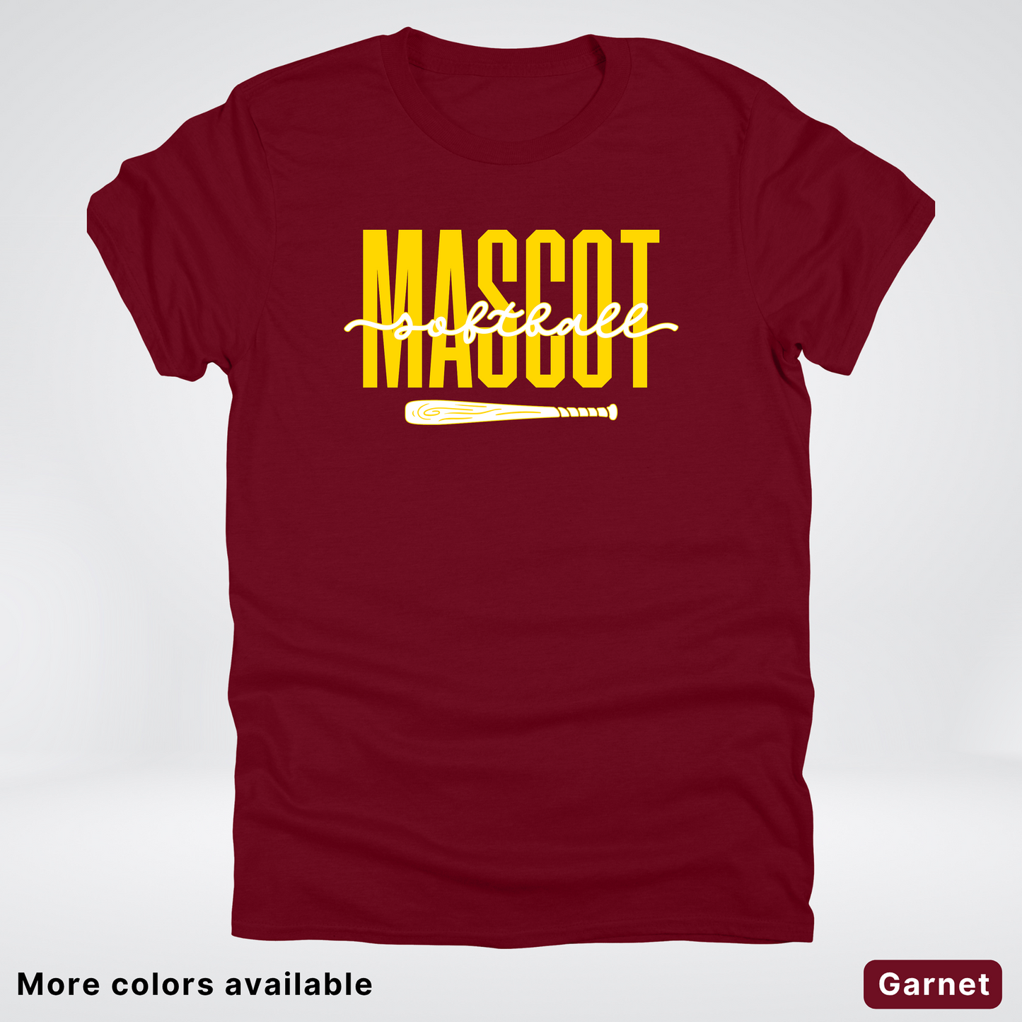 Custom Mascot – Gold - Softball Design 31 T-Shirt