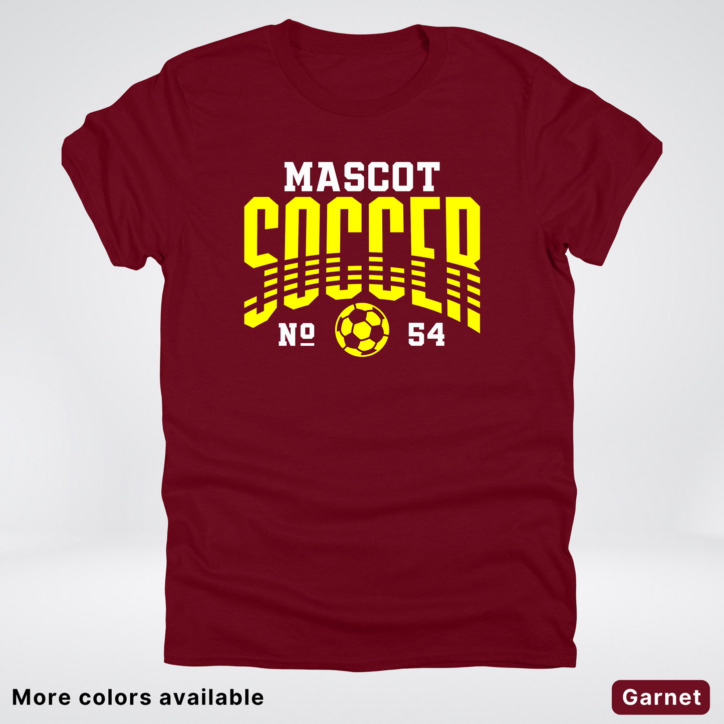 Custom Mascot & Number – Yellow Design 06 - Soccer T-Shirt