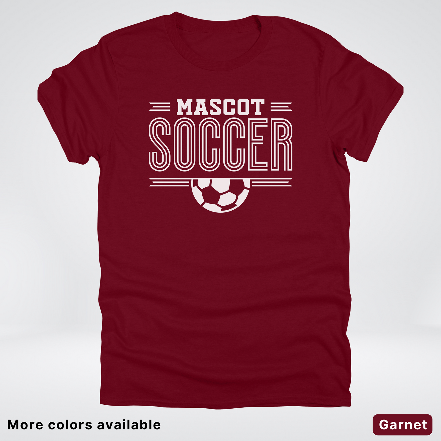 Custom Mascot – White Design 13 - Soccer T-Shirt