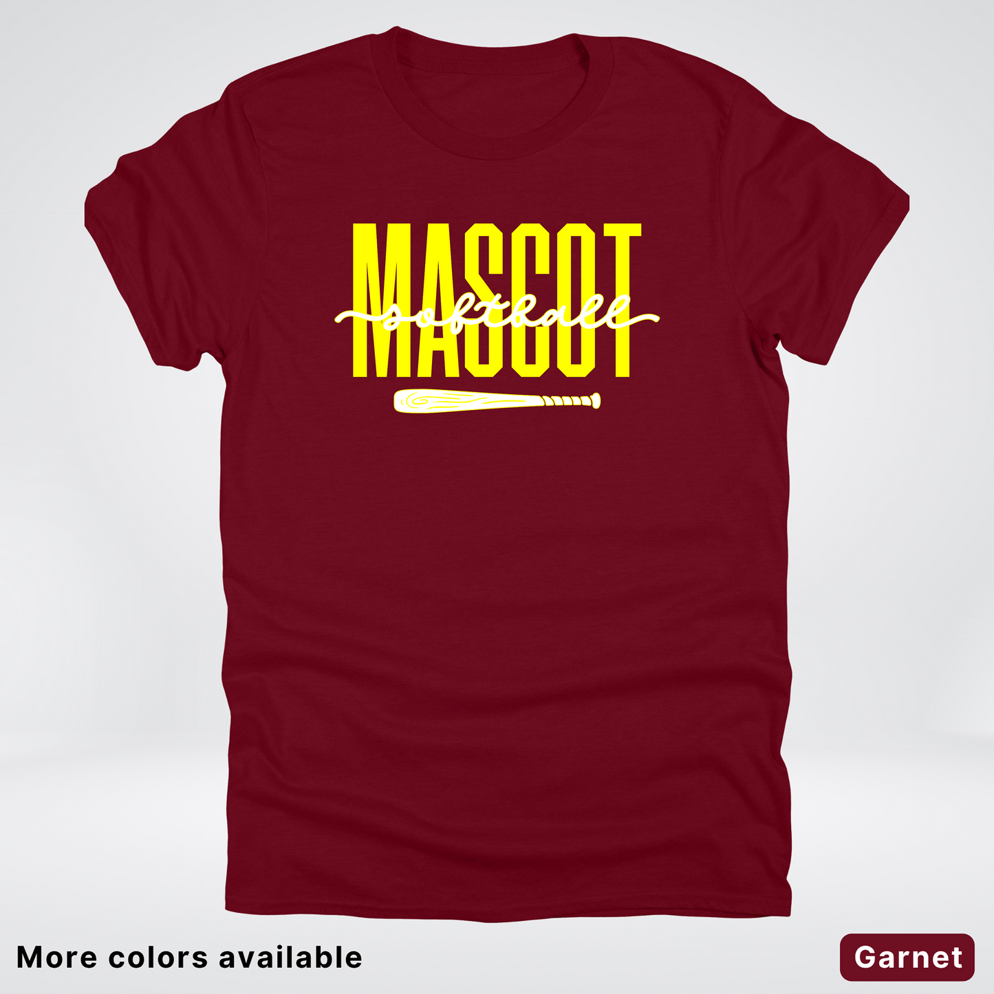 Custom Mascot – Yellow - Softball Design 32 T-Shirt
