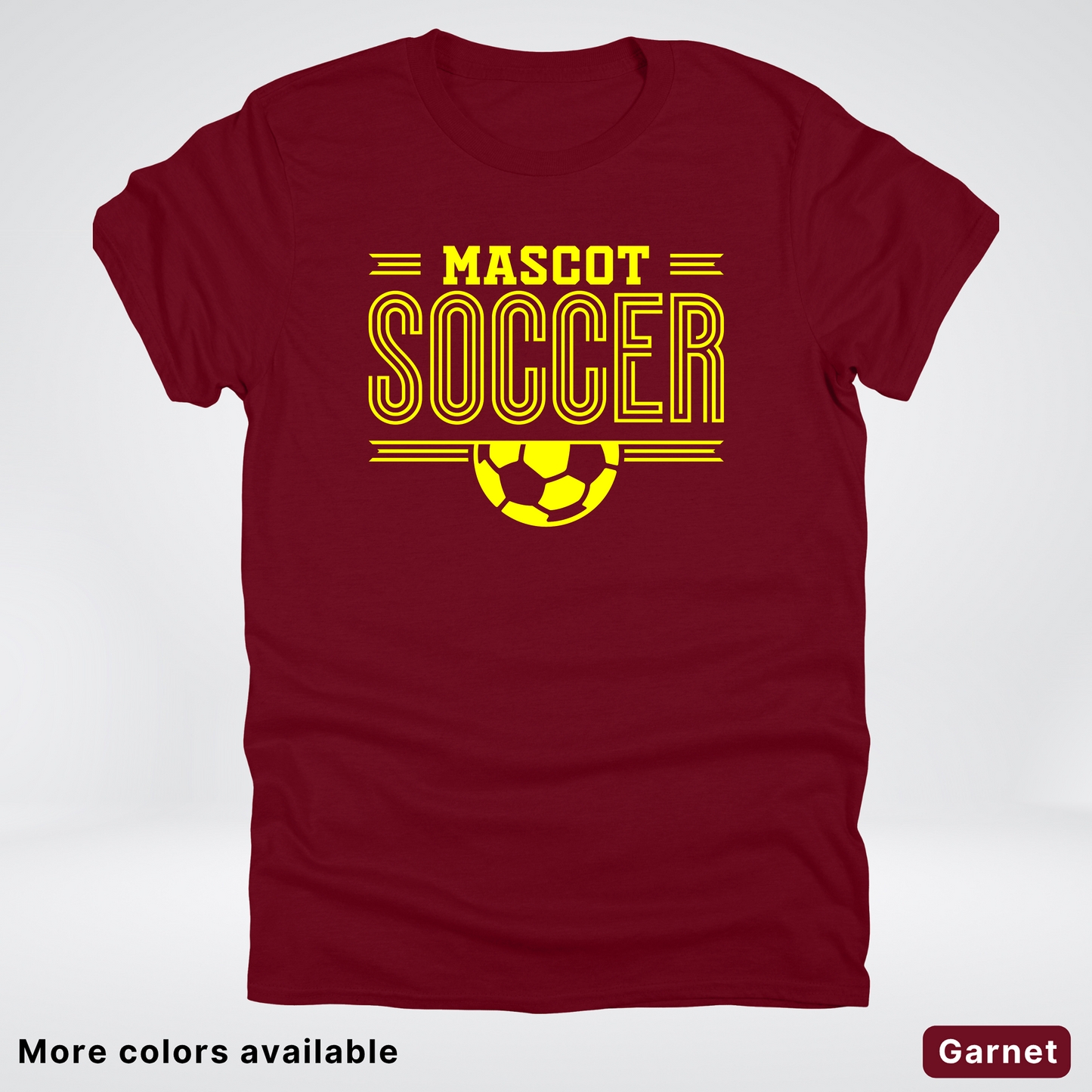 Custom Mascot – Yellow Design 19 - Soccer T-Shirt