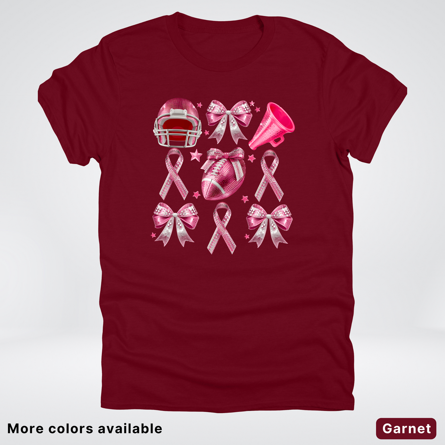 Coquette Glitter Bows and Football - T-Shirt