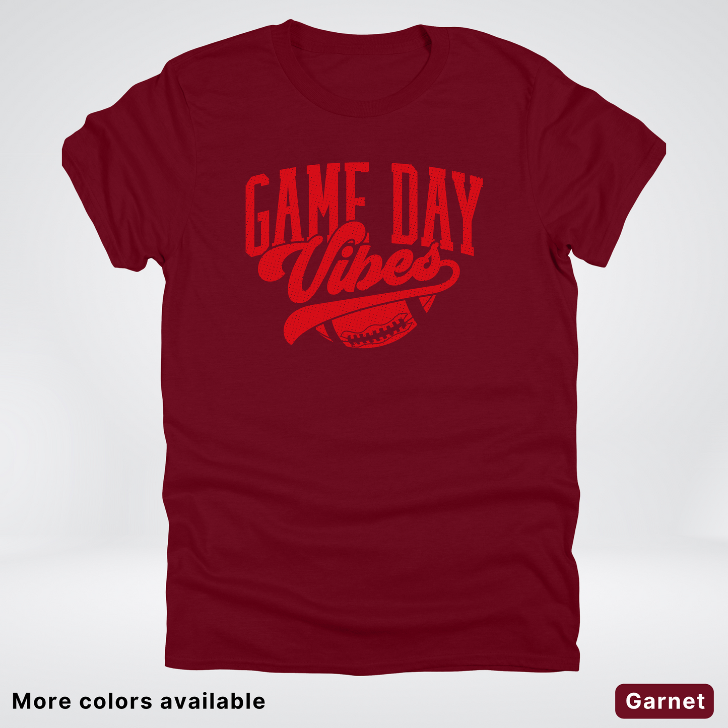 Game Day Vibes - Red Design - Football T-Shirt