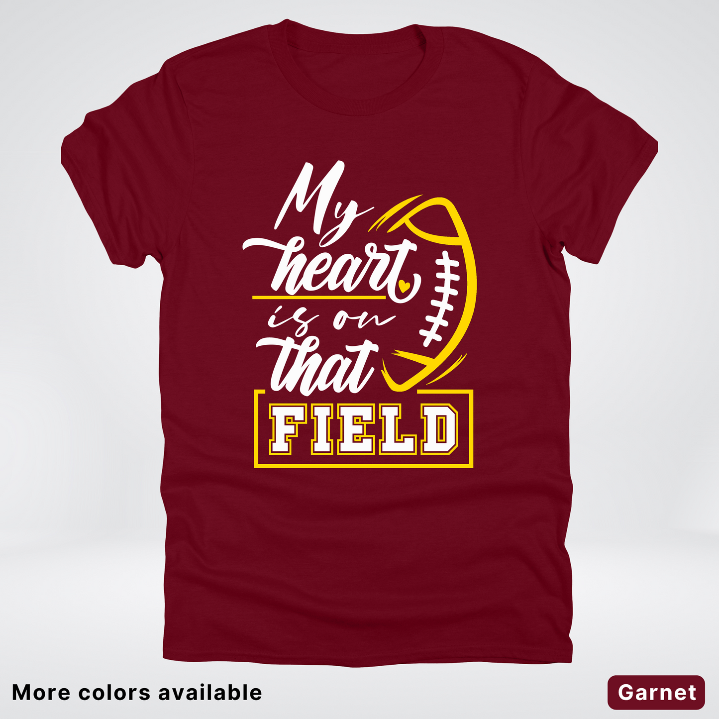 My Heart Is On That Field – Gold Design – T–Shirts