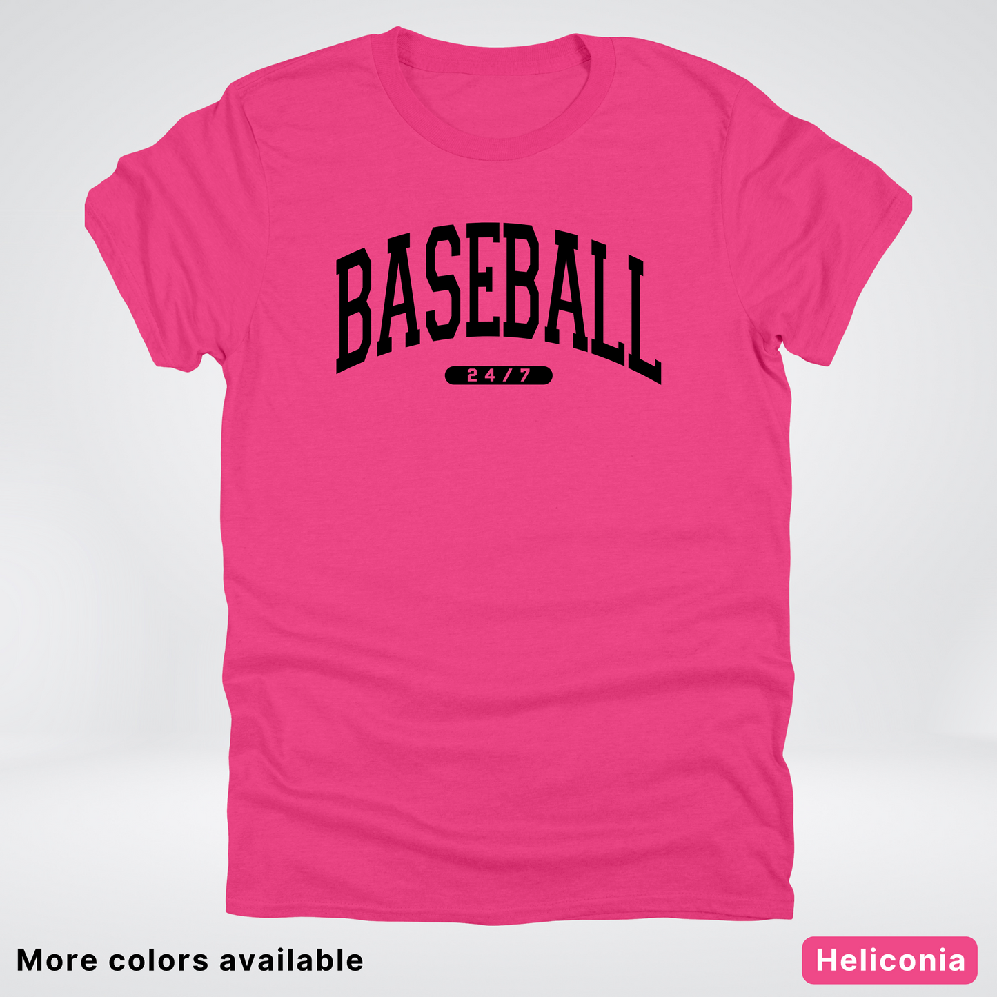 BASEBALL 24/7 Black Design T-Shirt