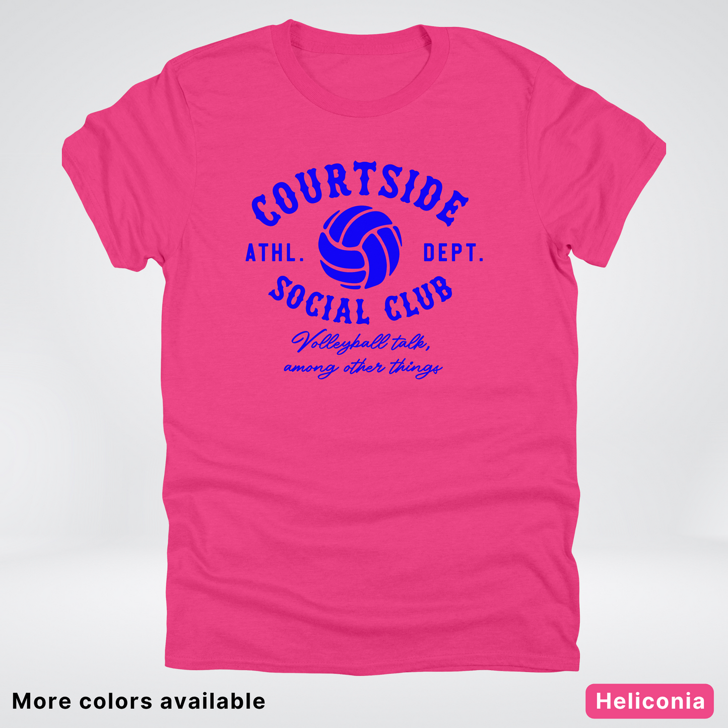 Courtside Social Club – Blue Design – Volleyball T-Shirt