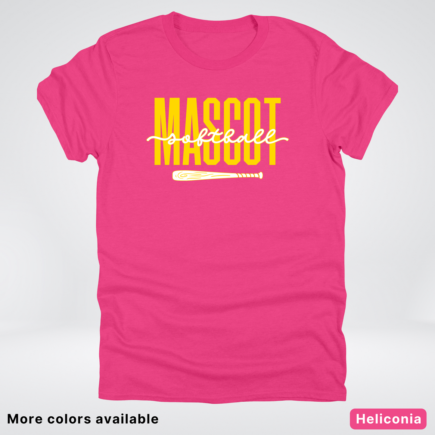 Custom Mascot – Gold - Softball Design 31 T-Shirt
