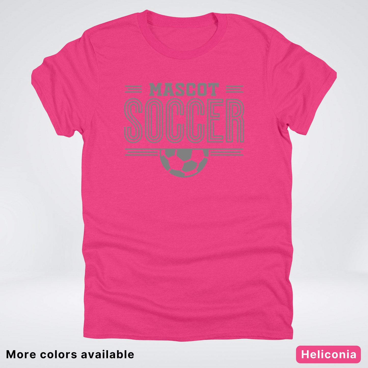 Custom Mascot – Gray Design 14 - Soccer T-Shirt