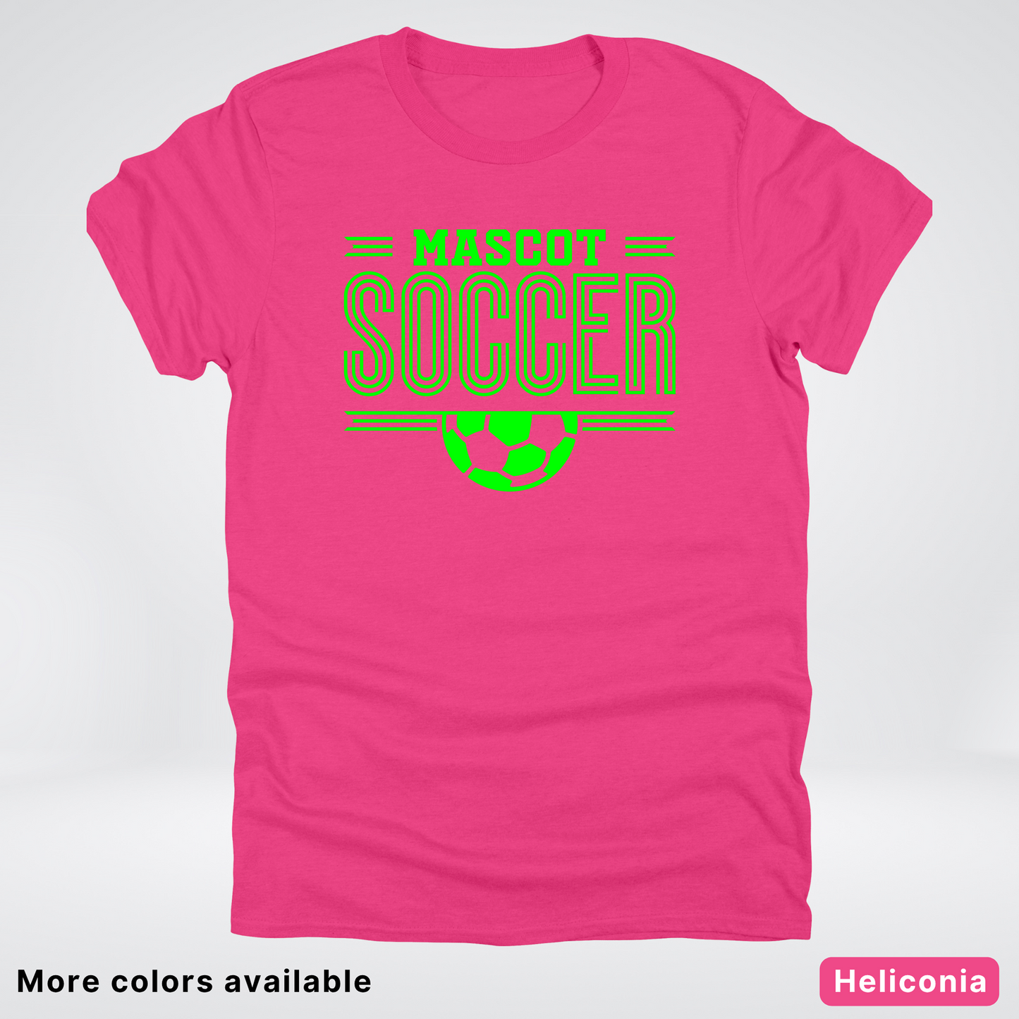 Custom Mascot – Green Design 21 - Soccer T-Shirt
