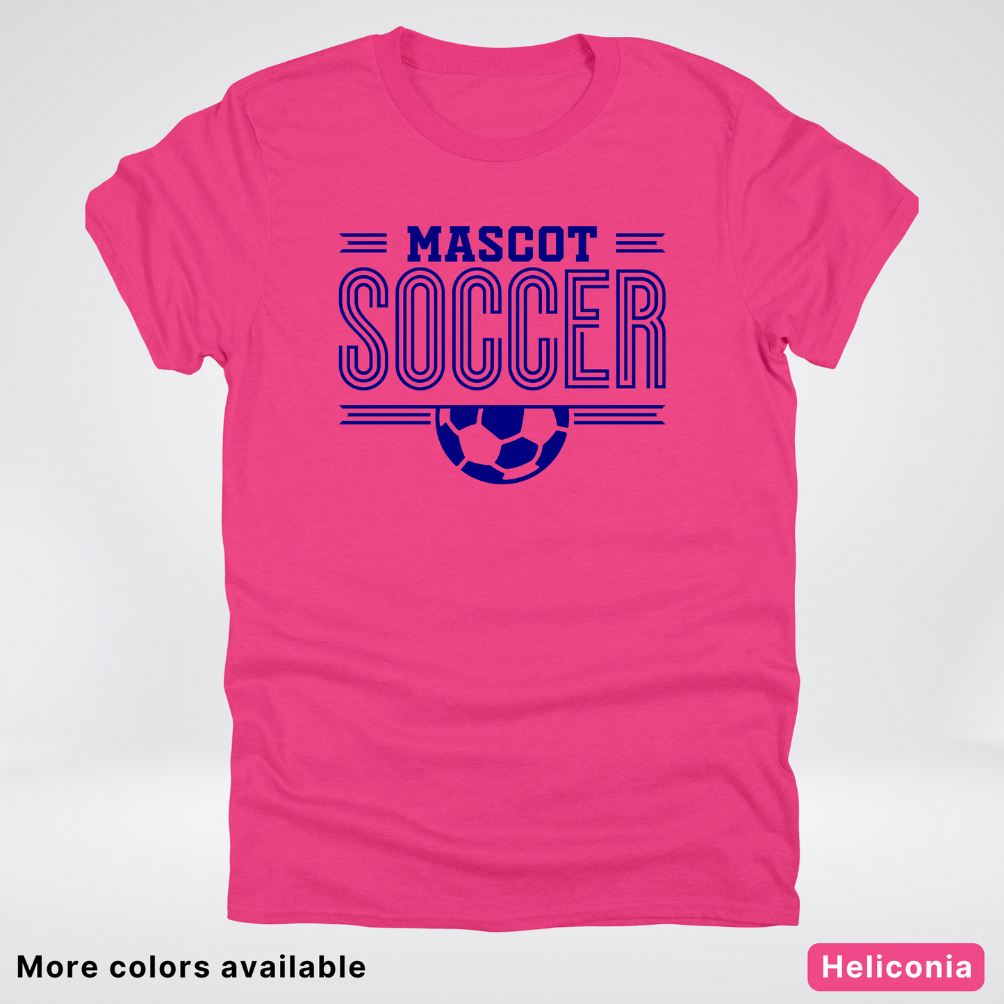 Custom Mascot – Navy Design 22 - Soccer T-Shirt