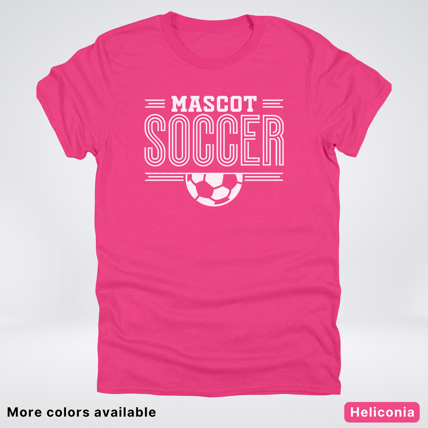 Custom Mascot – White Design 13 - Soccer T-Shirt