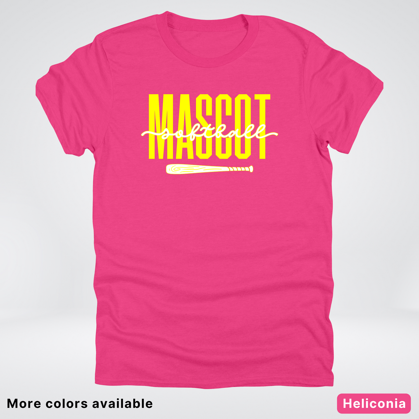 Custom Mascot – Yellow - Softball Design 32 T-Shirt