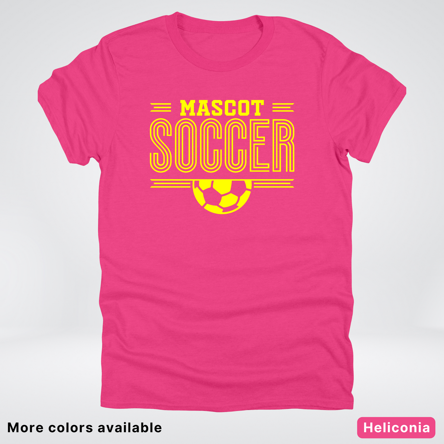 Custom Mascot – Yellow Design 19 - Soccer T-Shirt