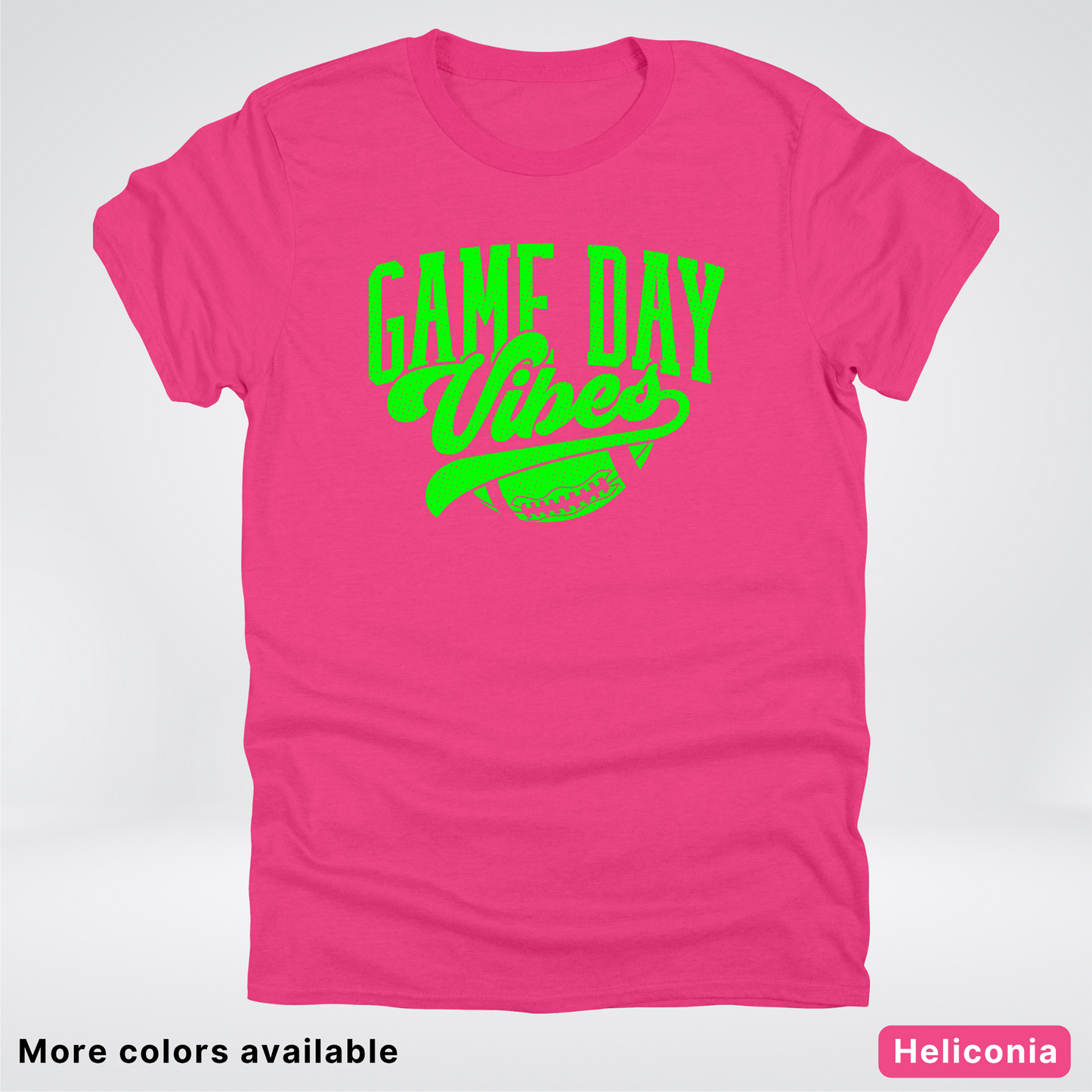 Game Day Vibes - Green Design - Football - T-Shirt