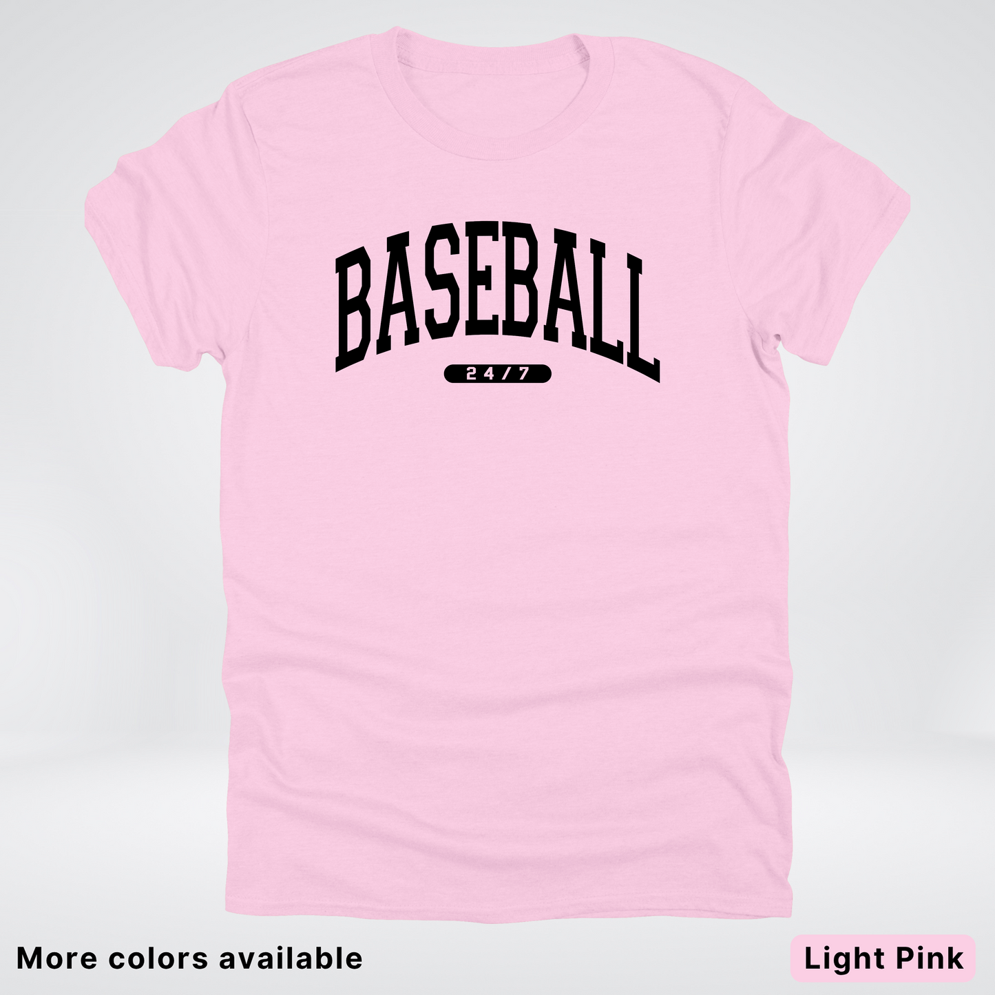 BASEBALL 24/7 Black Design T-Shirt