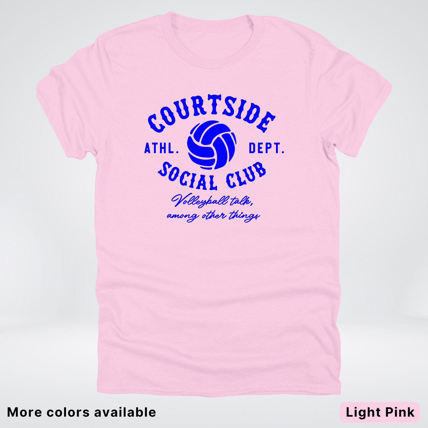 Courtside Social Club – Blue Design – Volleyball T-Shirt
