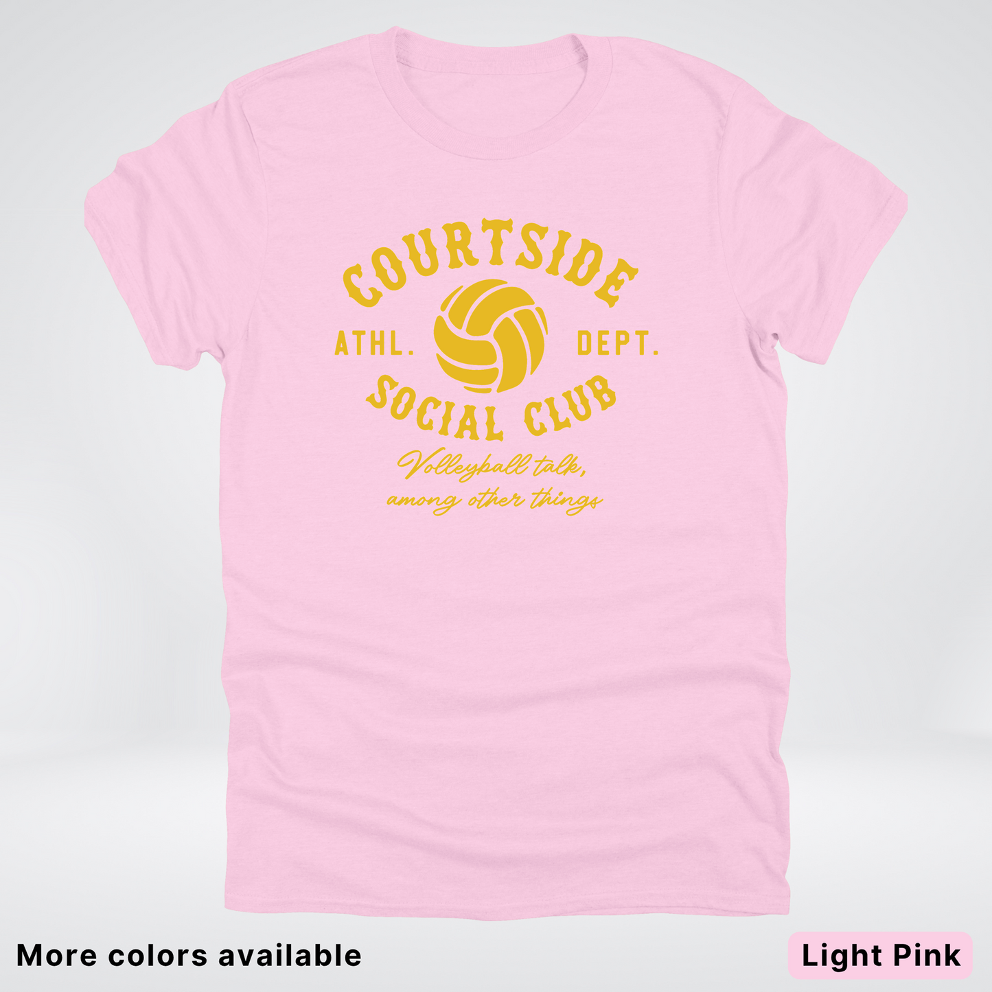 Courtside Social Club – Gold – Volleyball Design T-Shirt