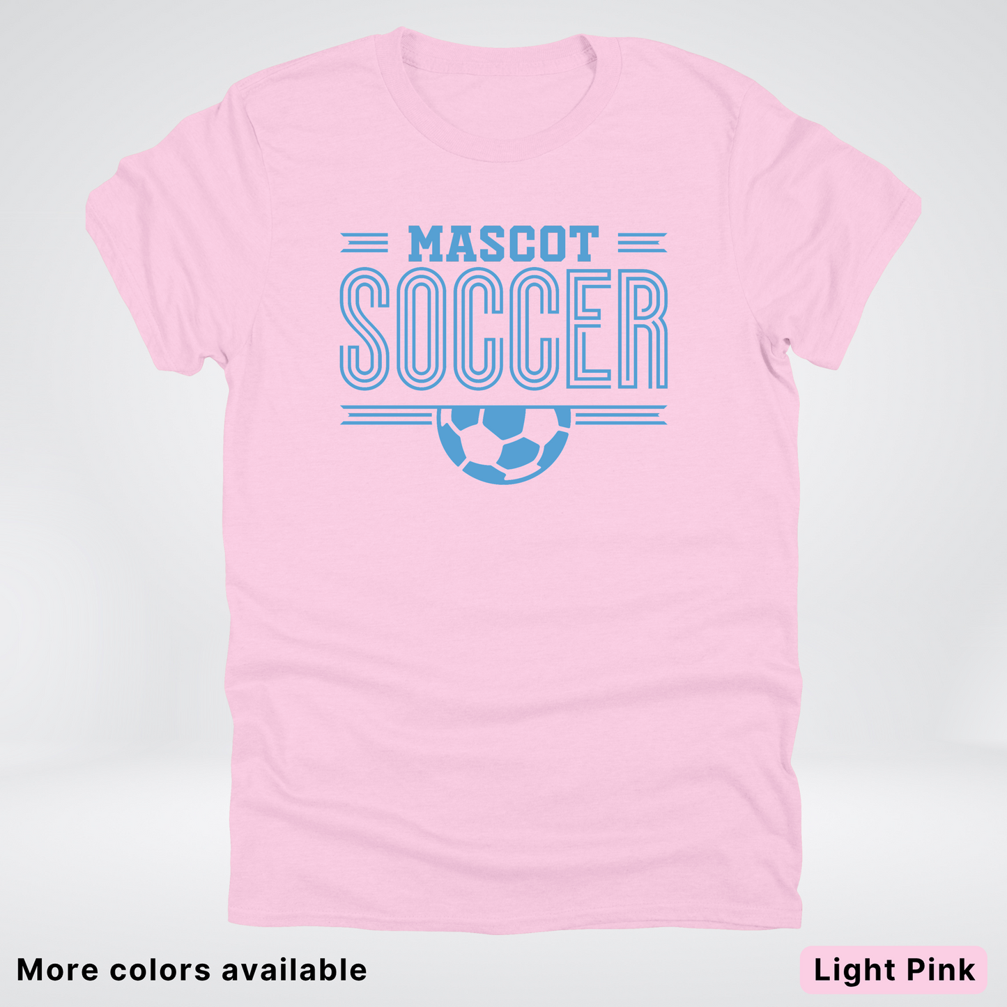 Custom Mascot – Light Blue Design 23 - Soccer T-Shirt