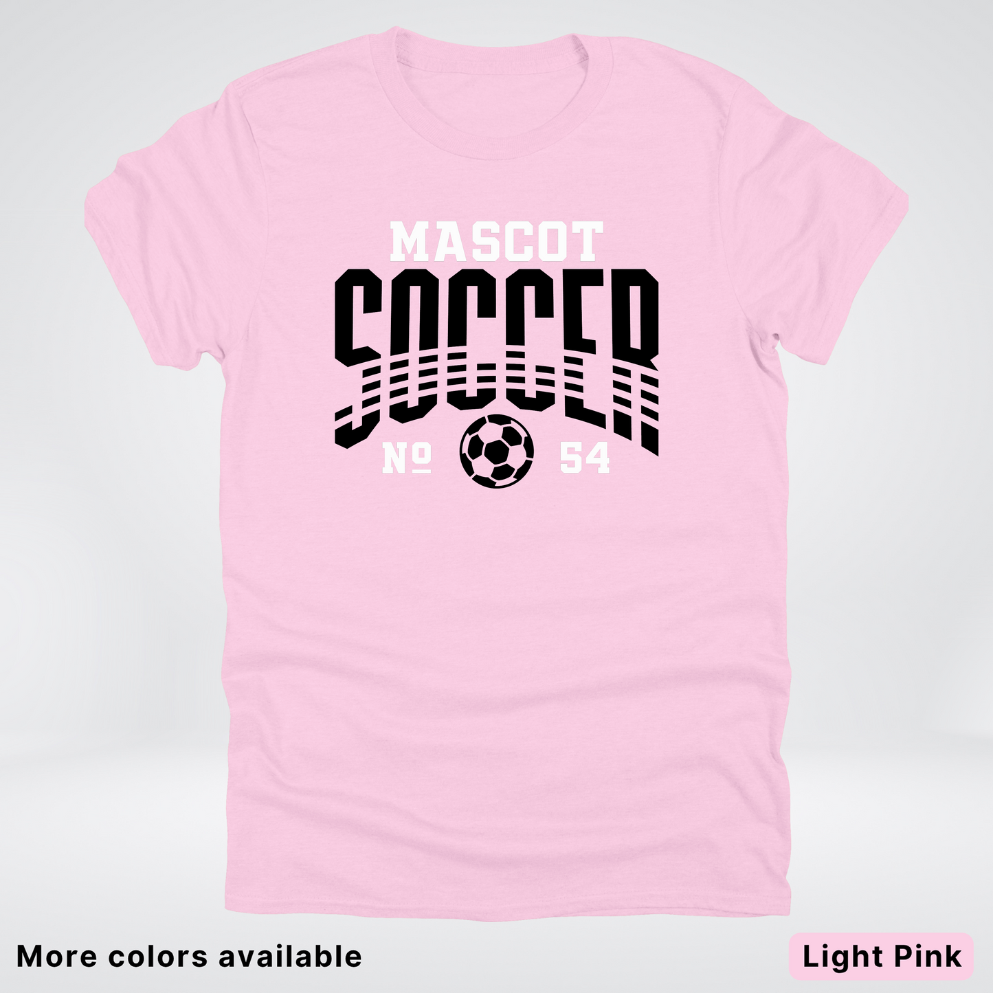 Custom Mascot & Number – Black Design 03 - Soccer T-Shirt