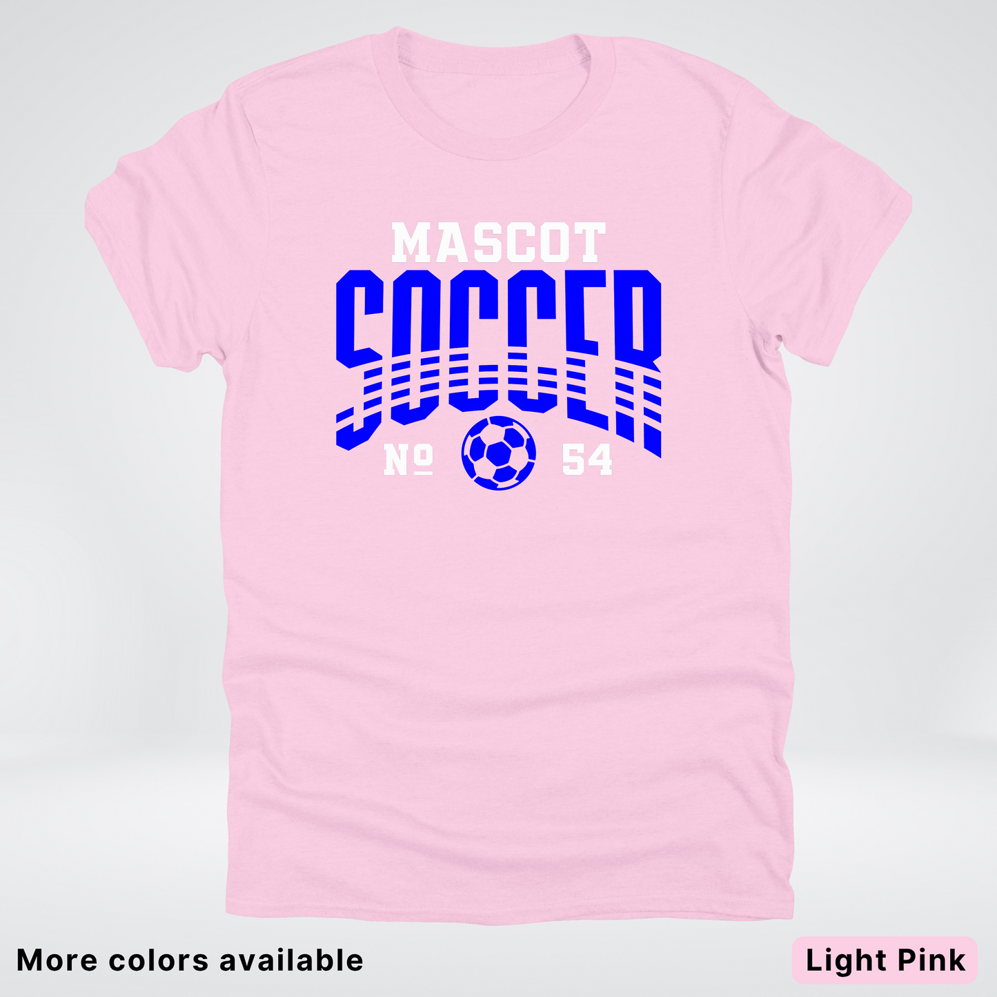 Custom Mascot & Number – Blue Design 02 - Soccer T-Shirt