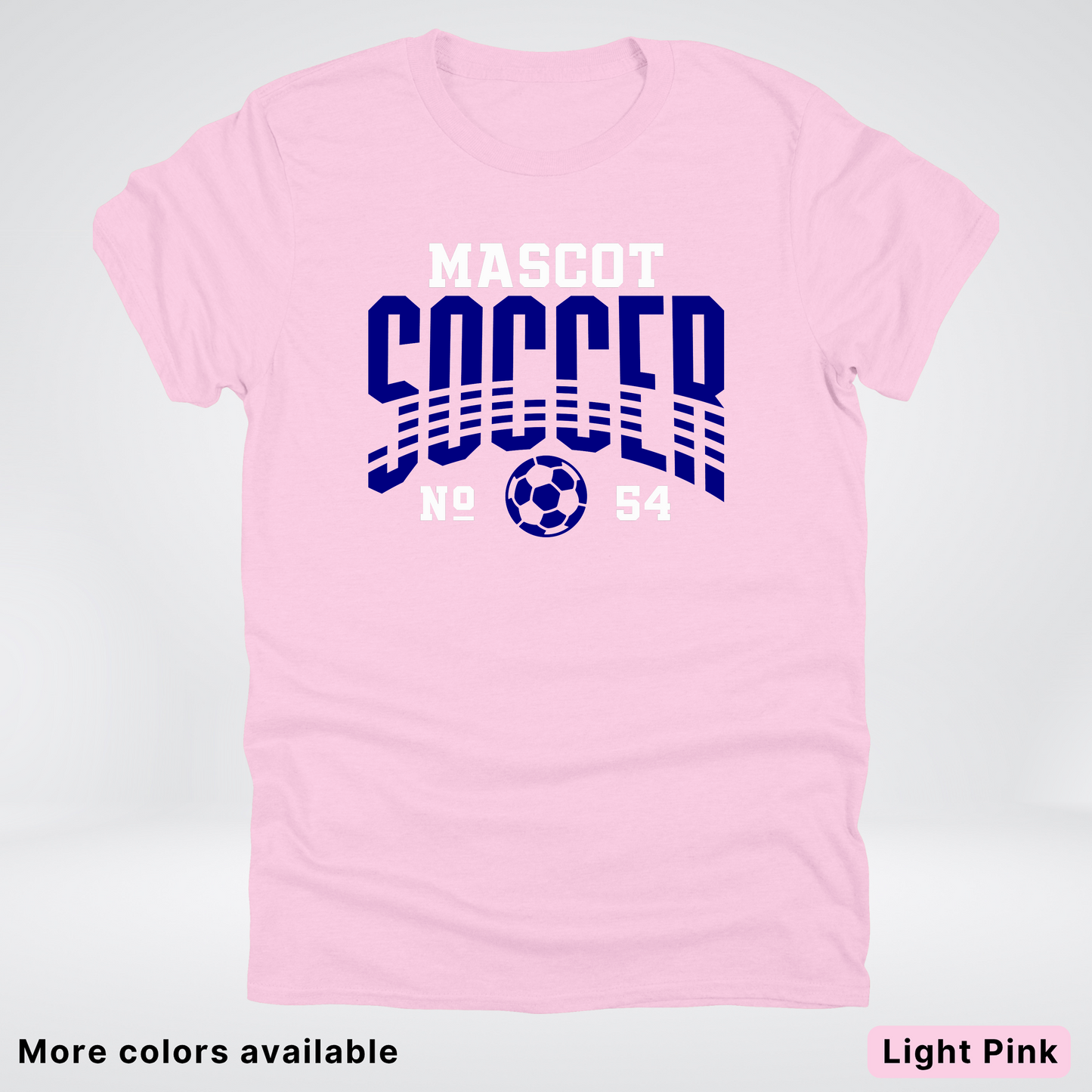 Custom Mascot & Number – Navy Design 09 - Soccer T-Shirt