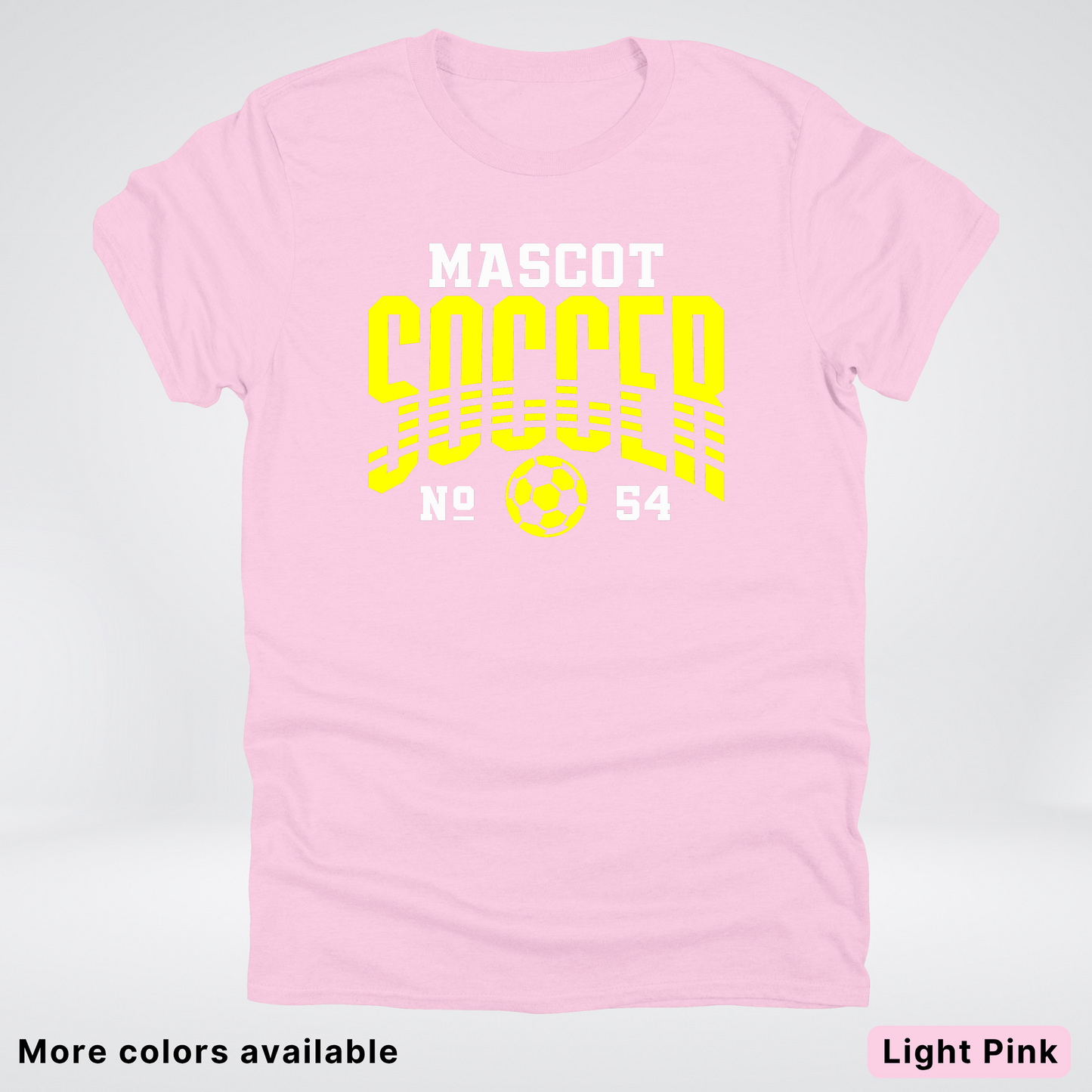 Custom Mascot & Number – Yellow Design 06 - Soccer T-Shirt