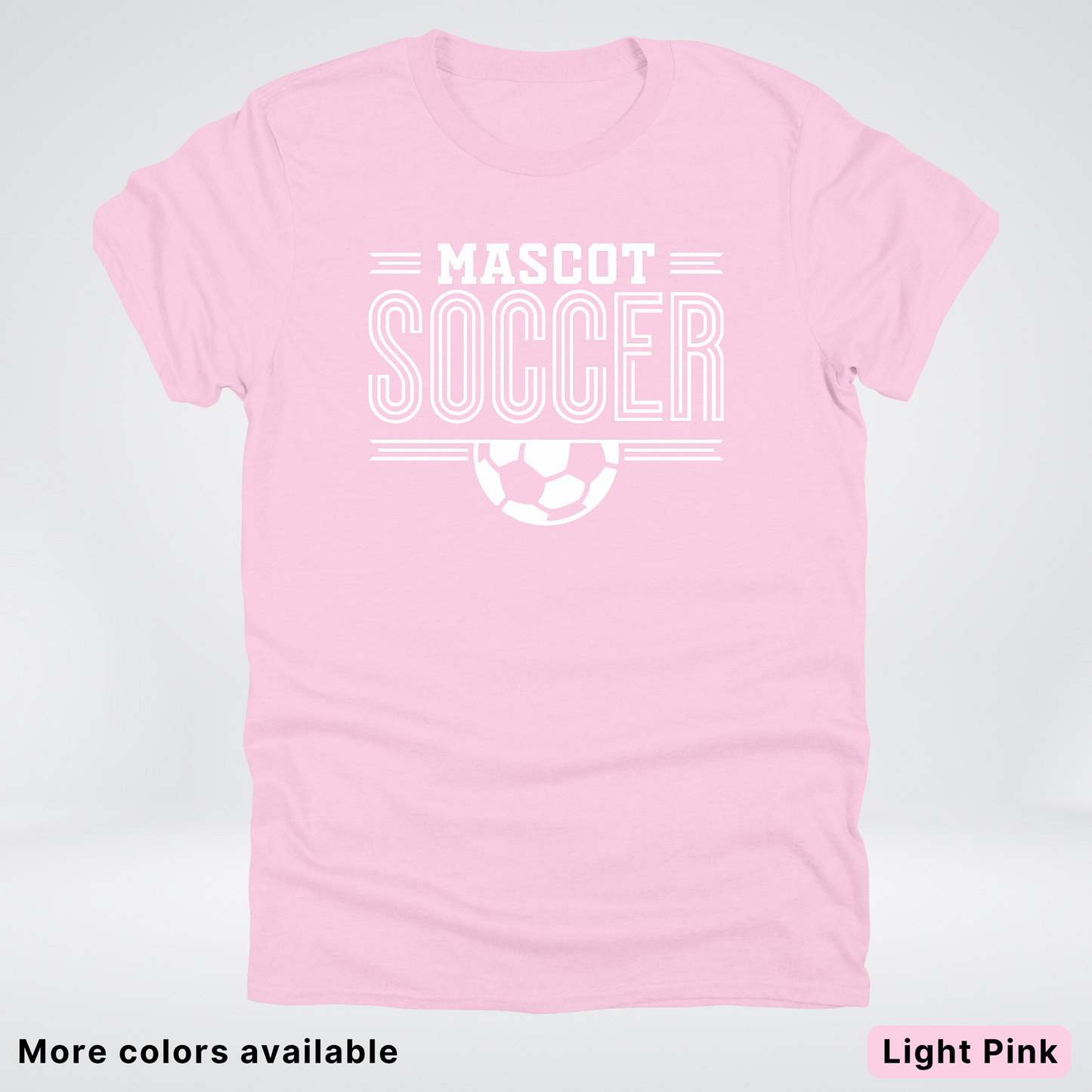 Custom Mascot – White Design 13 - Soccer T-Shirt