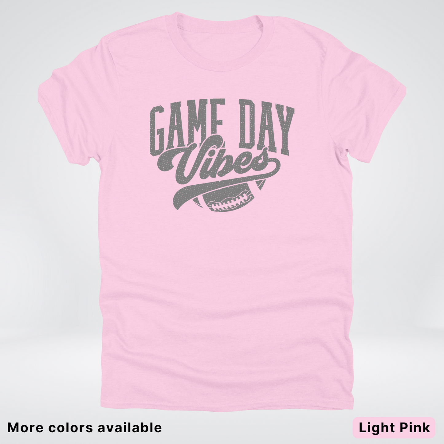 Game Day Vibes - Gray Design - Football T-Shirt