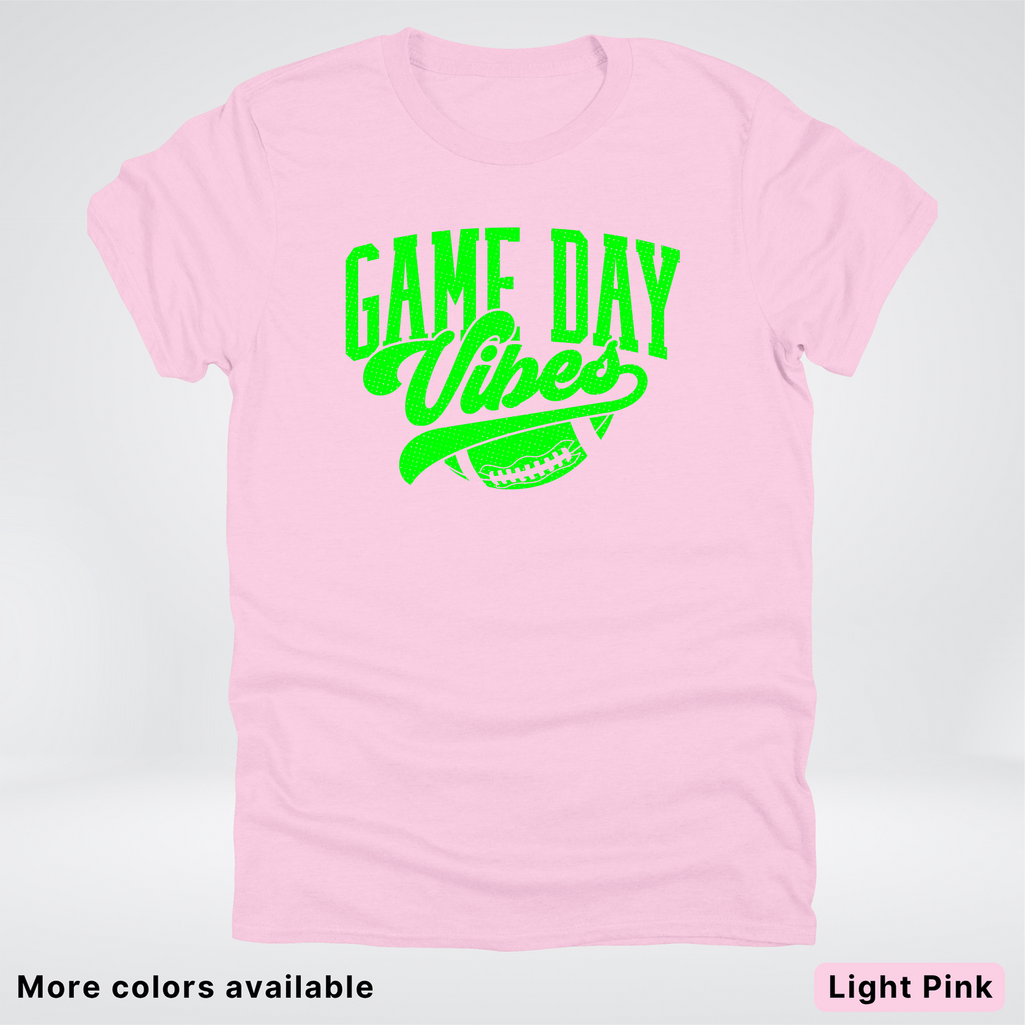 Game Day Vibes - Green Design - Football - T-Shirt