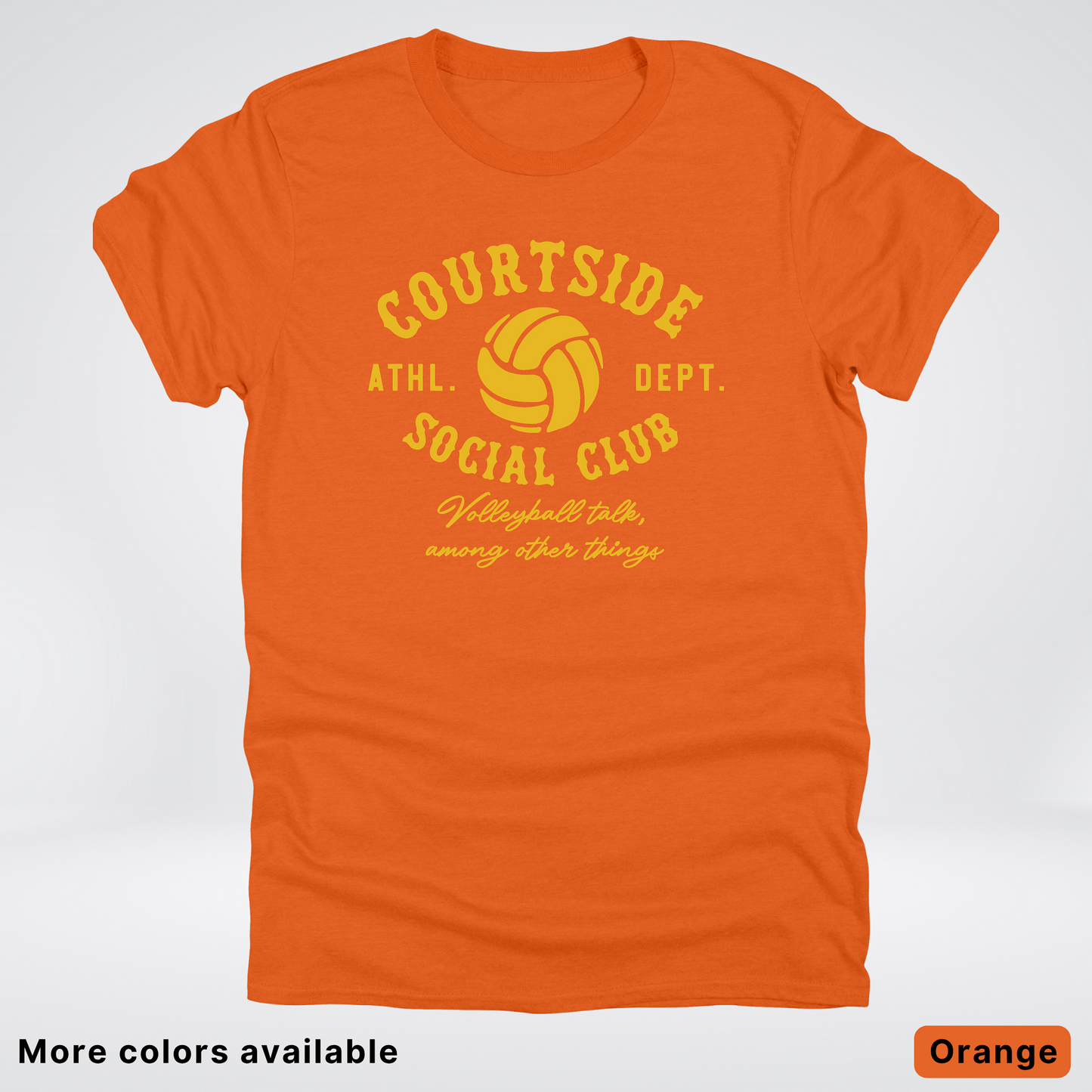 Courtside Social Club – Gold – Volleyball Design T-Shirt