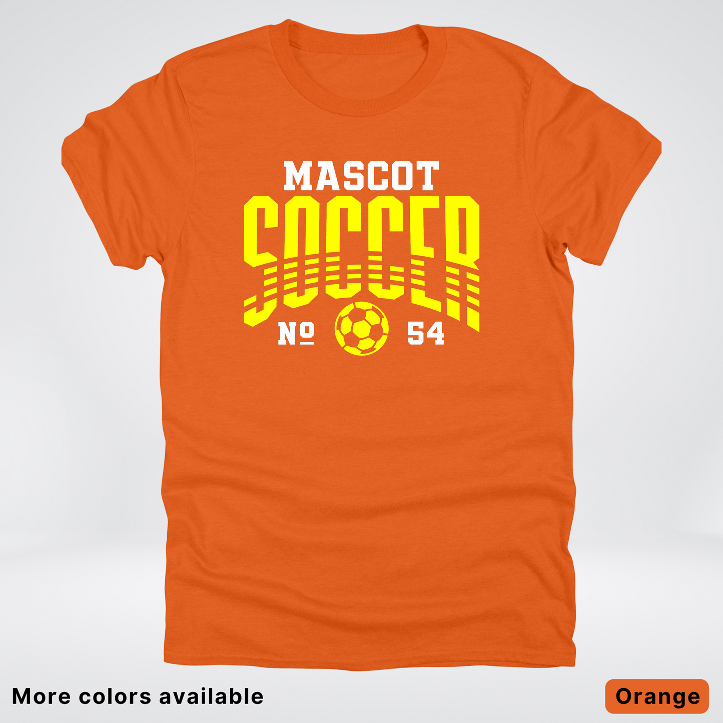 Custom Mascot & Number – Yellow Design 06 - Soccer T-Shirt