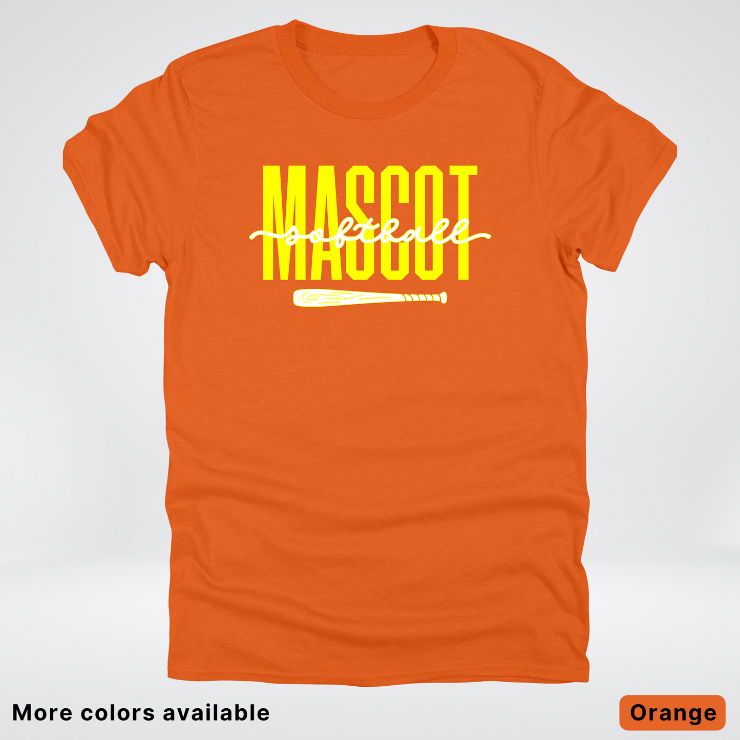 Custom Mascot – Yellow - Softball Design 32 T-Shirt
