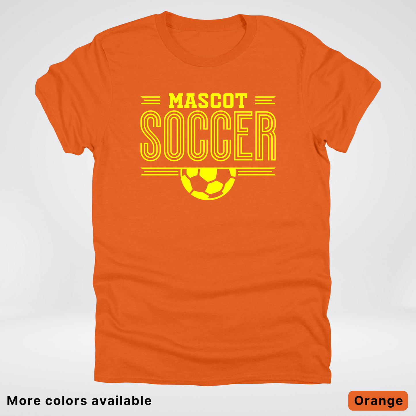 Custom Mascot – Yellow Design 19 - Soccer T-Shirt