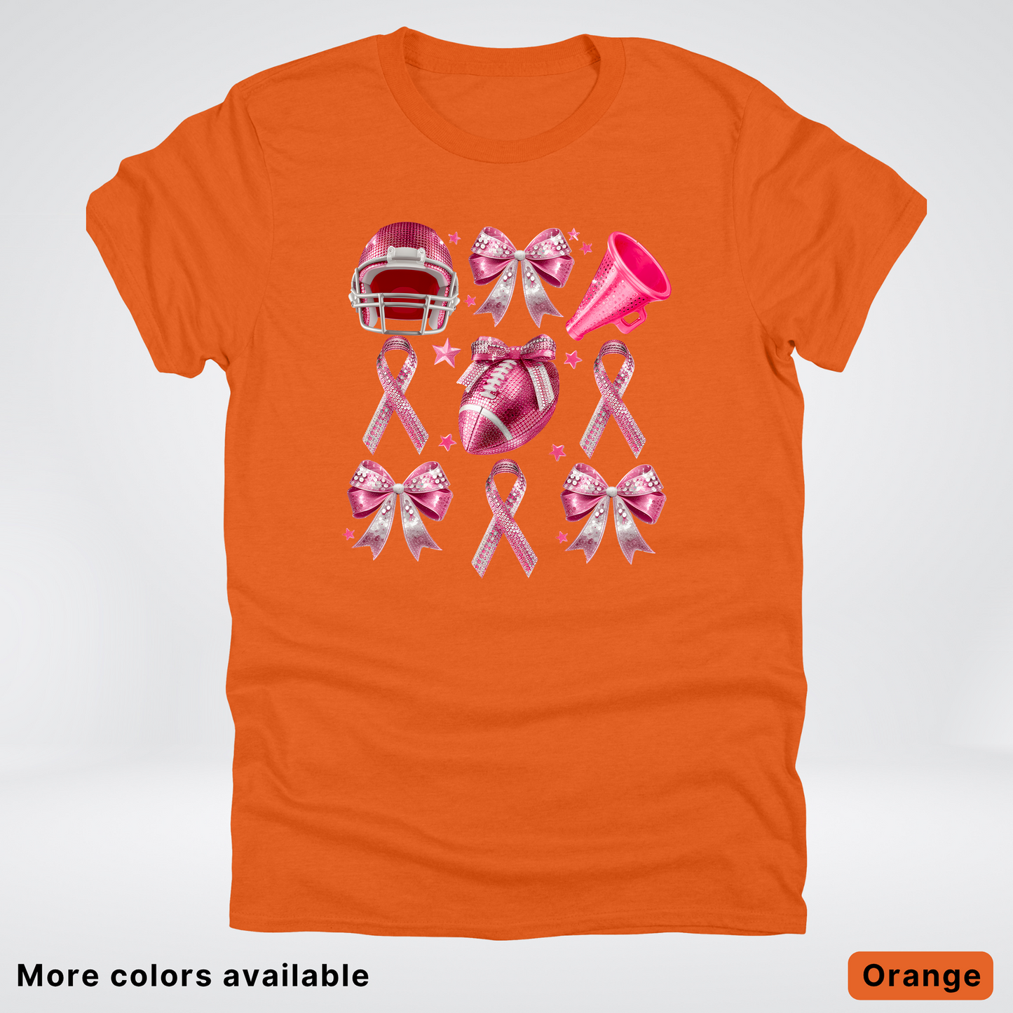 Coquette Glitter Bows and Football - T-Shirt