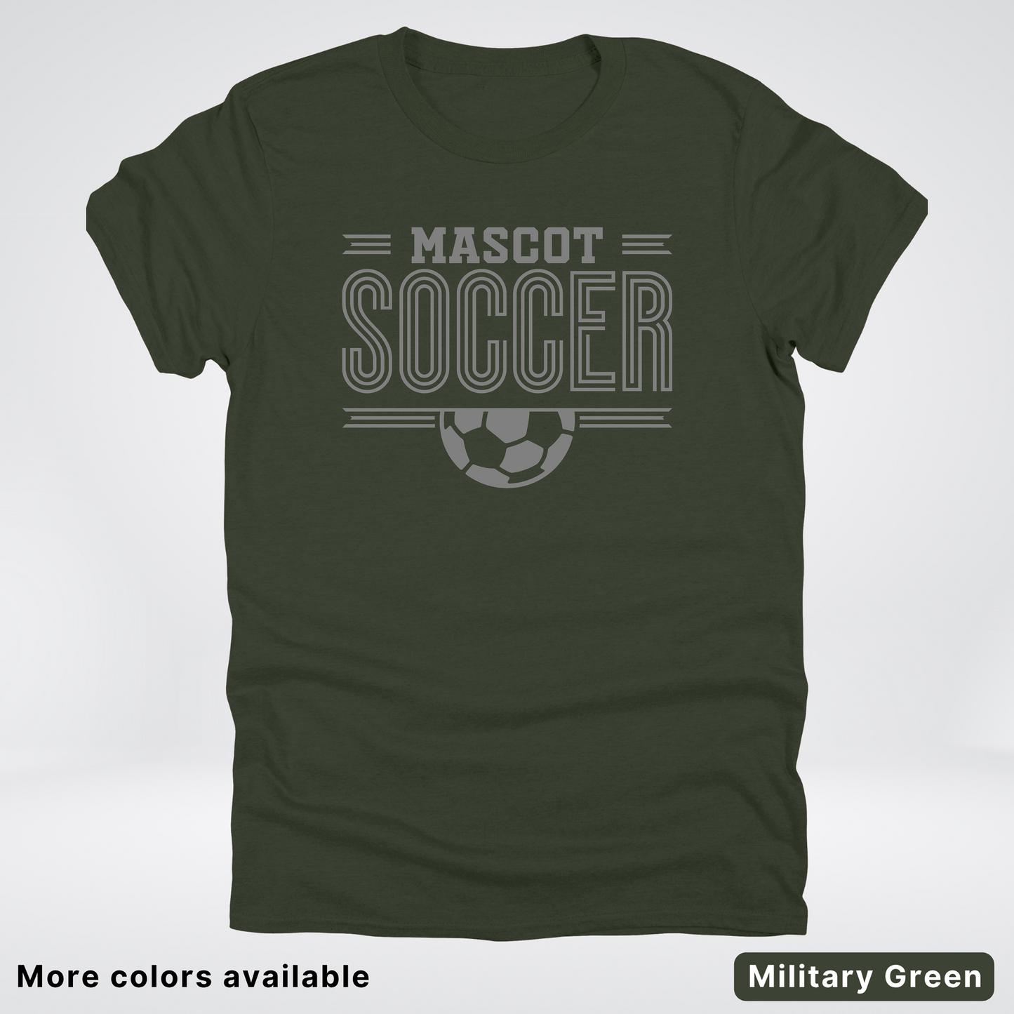 Custom Mascot – Gray Design 14 - Soccer T-Shirt