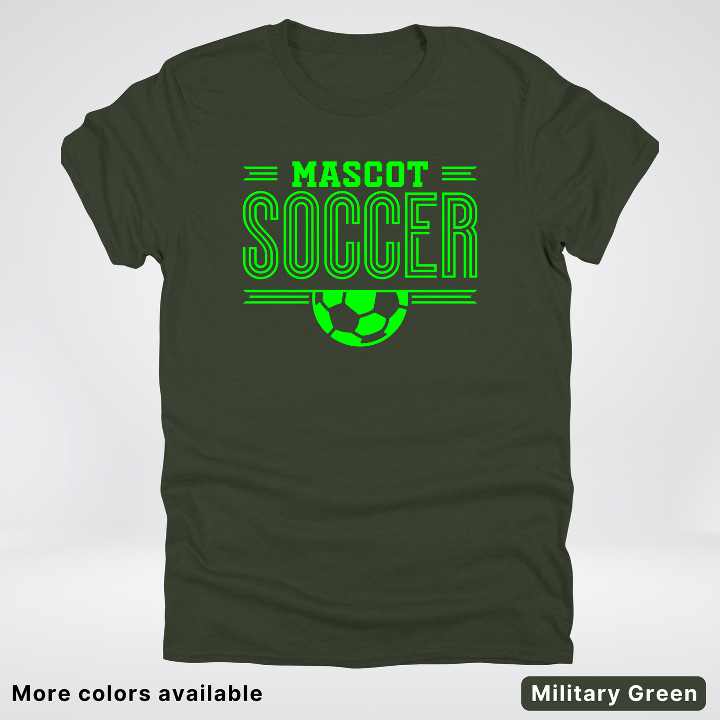 Custom Mascot – Green Design 21 - Soccer T-Shirt