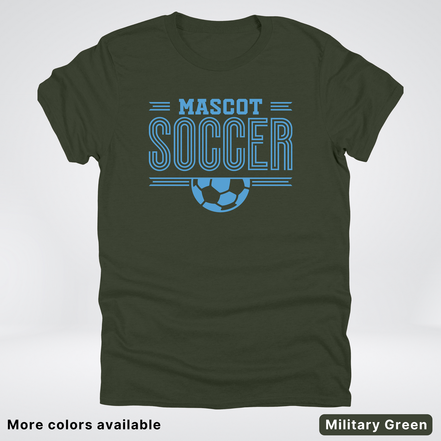 Custom Mascot – Light Blue Design 23 - Soccer T-Shirt