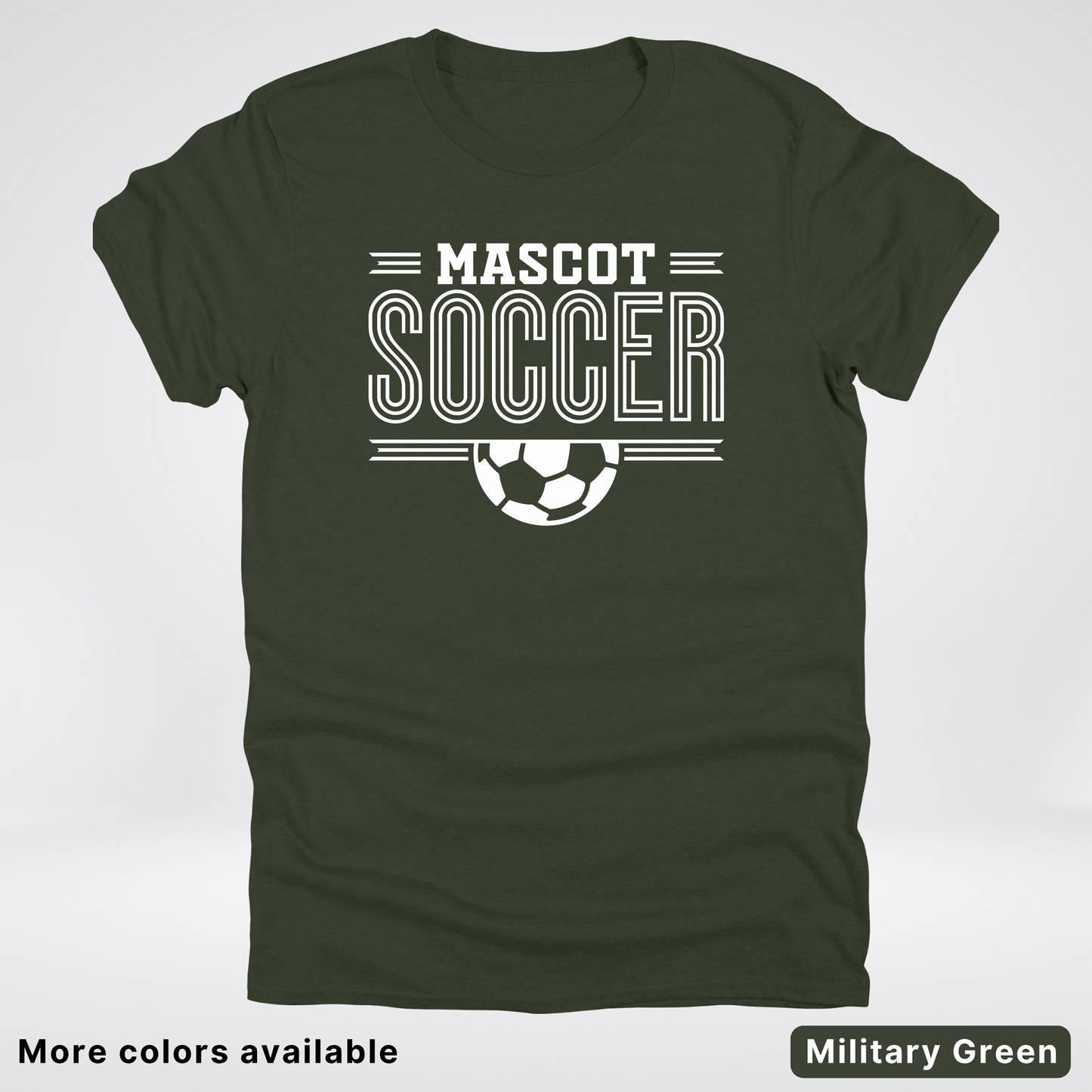 Custom Mascot – White Design 13 - Soccer T-Shirt