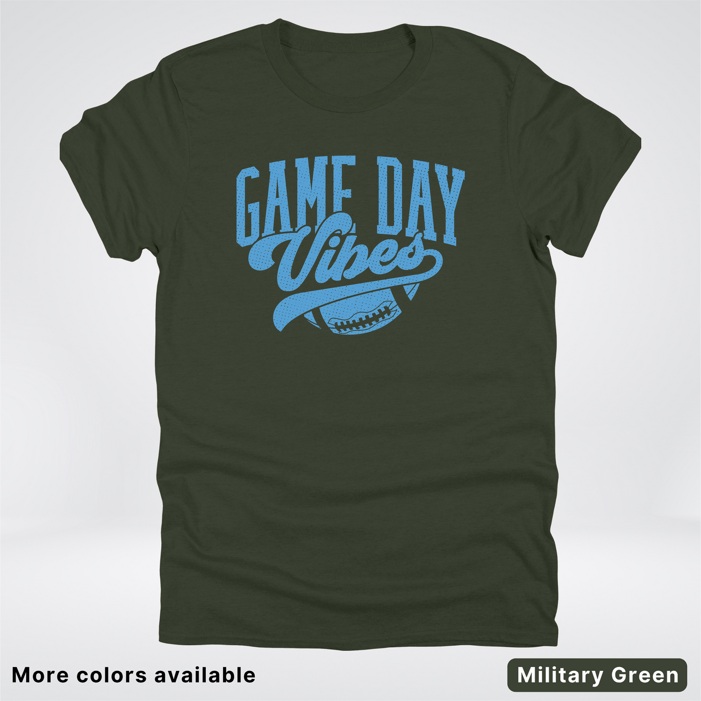 Game Day Vibes – Light Blue Design - Football - T-Shirt