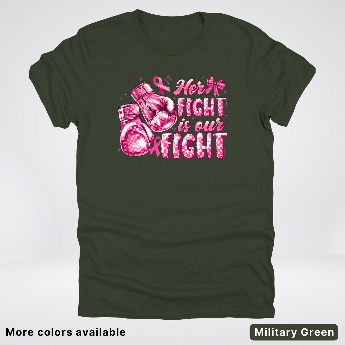 Her Fight Is Our Fight Boxing Pink Out - T-Shirt